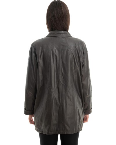 Γνήσιο Γυναικέιο Δερμάτινο Μπουφάν - Z788