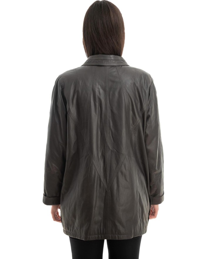 Γνήσιο Γυναικέιο Δερμάτινο Μπουφάν - Z788