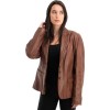 Γνήσιο Γυναικέιο Δερμάτινο Σακάκι - Z789