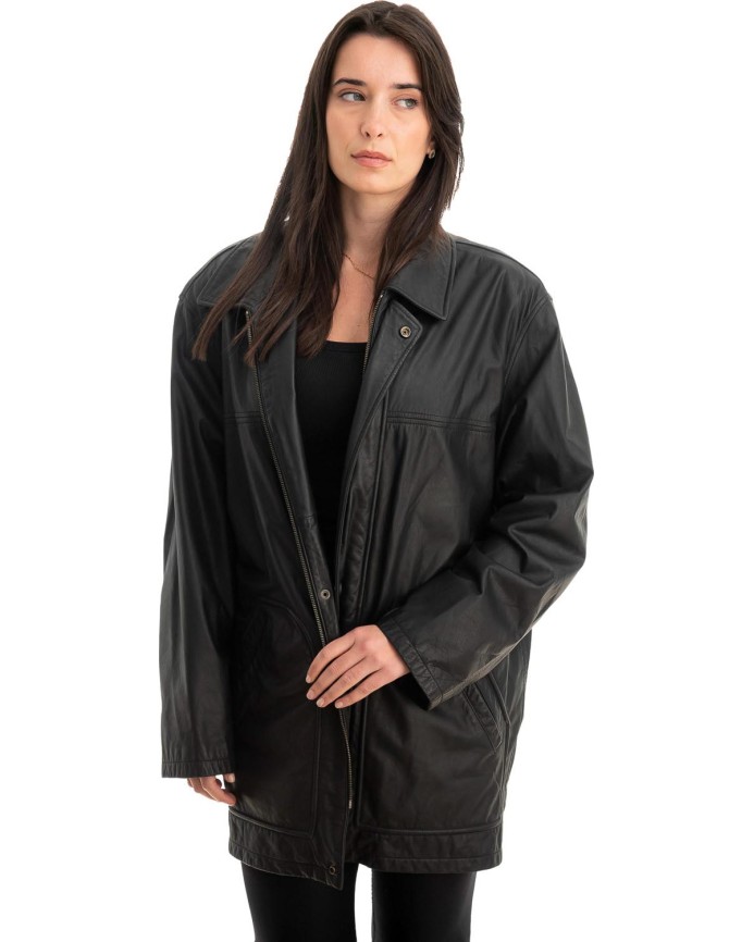 Γνήσιο Γυναικέιο Δερμάτινο Μπουφάν - Z794