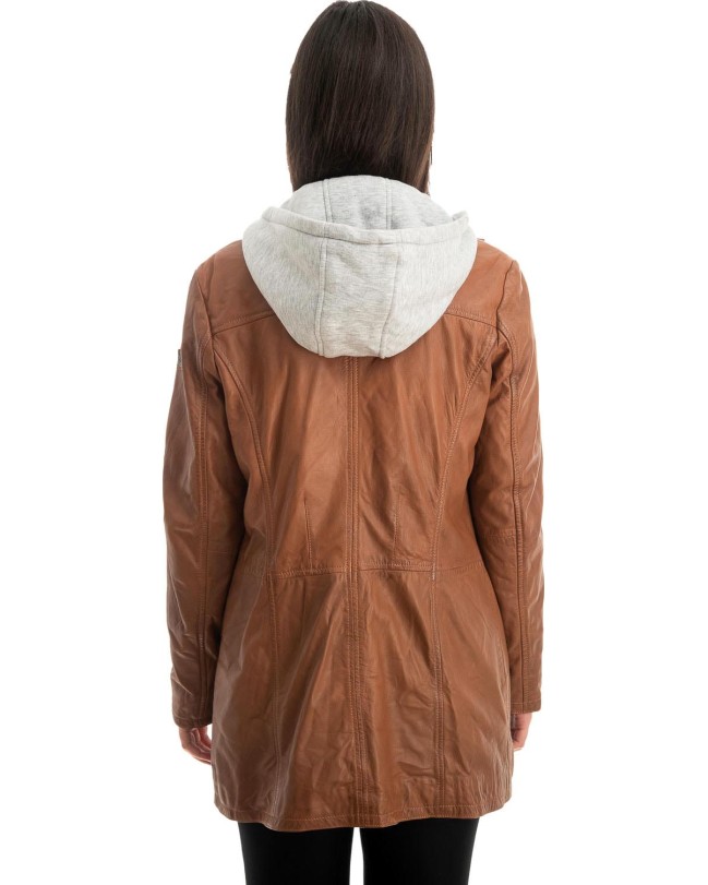 Γνήσιο Γυναικέιο Δερμάτινο Μπουφάν - Z797