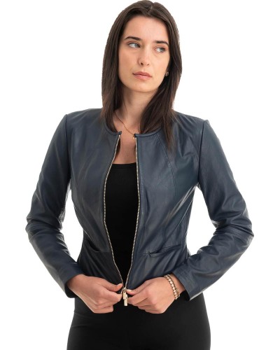 Γνήσιο Γυναικέιο Δερμάτινο Μπουφάν - Z798