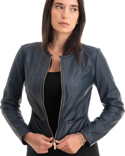 Γνήσιο Γυναικέιο Δερμάτινο Μπουφάν - Z798