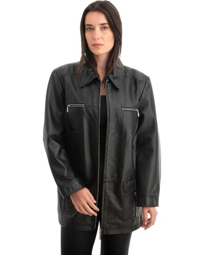 Γνήσιο Γυναικέιο Δερμάτινο Μπουφάν - Z799