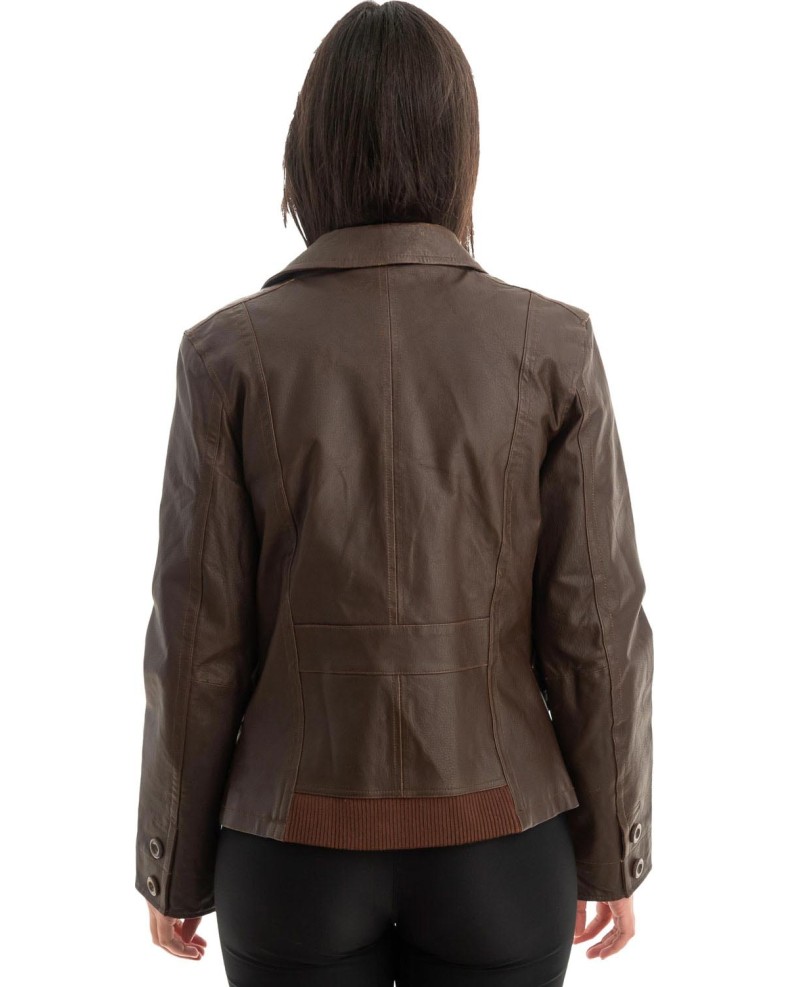 Γνήσιο Γυναικέιο Δερμάτινο Σακάκι - Z801