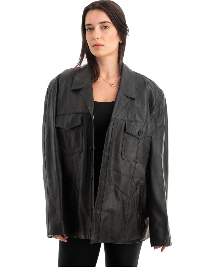 Γνήσιο Γυναικέιο Δερμάτινο Σακάκι - Z802