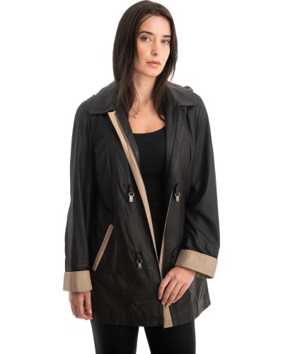 Γνήσιο Γυναικέιο Δερμάτινο Μπουφάν - Z804