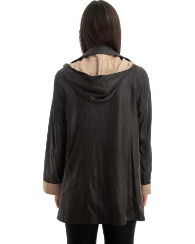 Γνήσιο Γυναικέιο Δερμάτινο Μπουφάν - Z804