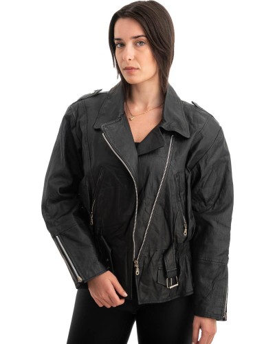 Γνήσιο Γυναικέιο Δερμάτινο Μπουφάν - Z805