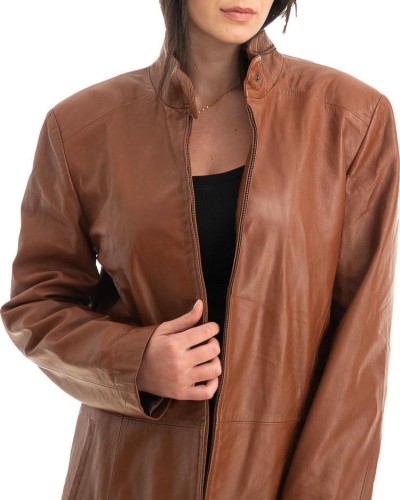 Γνήσιο Γυναικέιο Δερμάτινο Μπουφάν - Z806