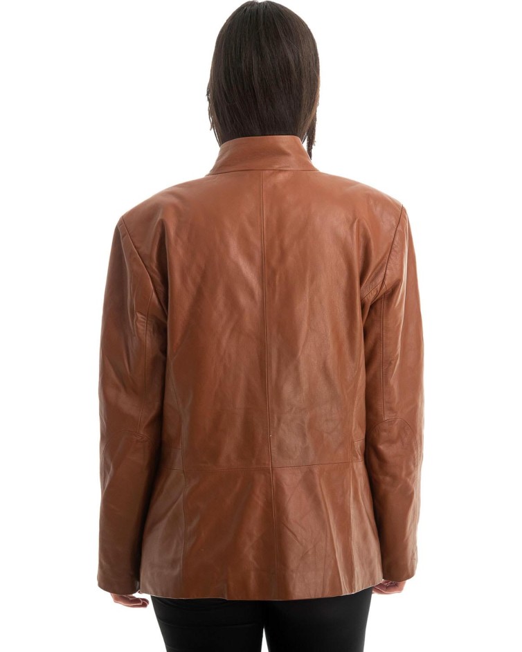 Γνήσιο Γυναικέιο Δερμάτινο Μπουφάν - Z806