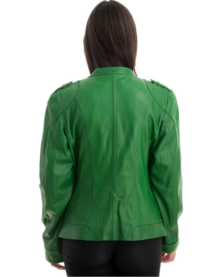 Γνήσιο Γυναικέιο Δερμάτινο Μπουφάν - Z808