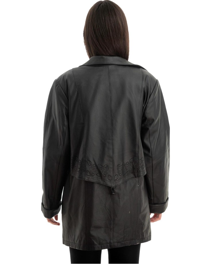 Γνήσιο Γυναικέιο Δερμάτινο Μπουφάν - Z809