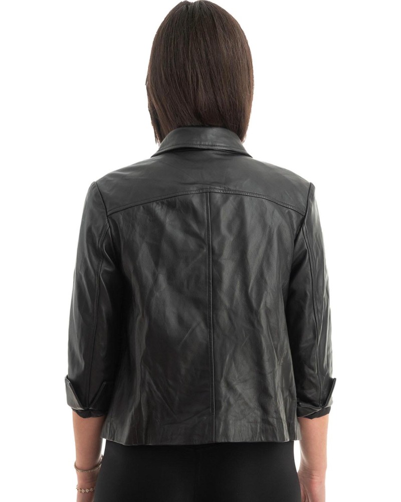 Γνήσιο Γυναικέιο Δερμάτινο Μπουφάν - Z814