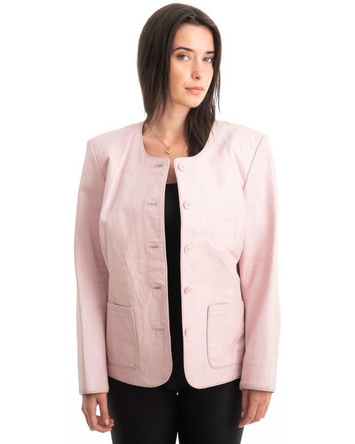 Γνήσιο Γυναικέιο Δερμάτινο Σακάκι - Z817