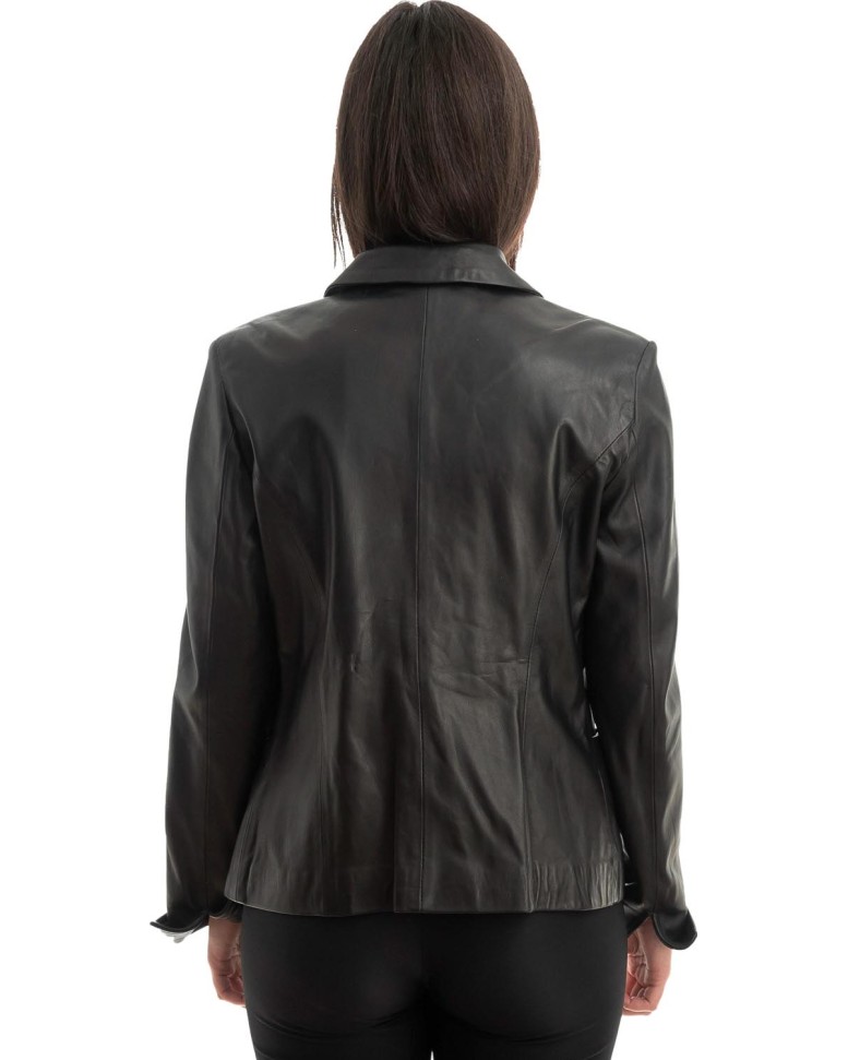 Γνήσιο Γυναικέιο Δερμάτινο Μπουφάν - Z818