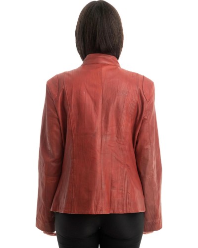 Γνήσιο Γυναικέιο Δερμάτινο Μπουφάν - Z821