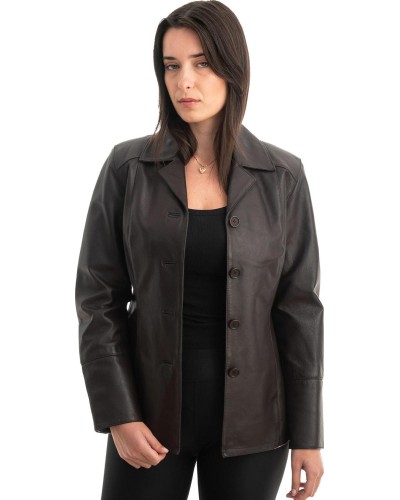 Γνήσιο Γυναικέιο Δερμάτινο Σακάκι - Z823