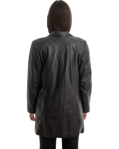 Γνήσιο Γυναικέιο Δερμάτινο Παλτό - Z827