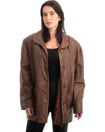 Γνήσιο Γυναικέιο Δερμάτινο Μπουφάν - Z829