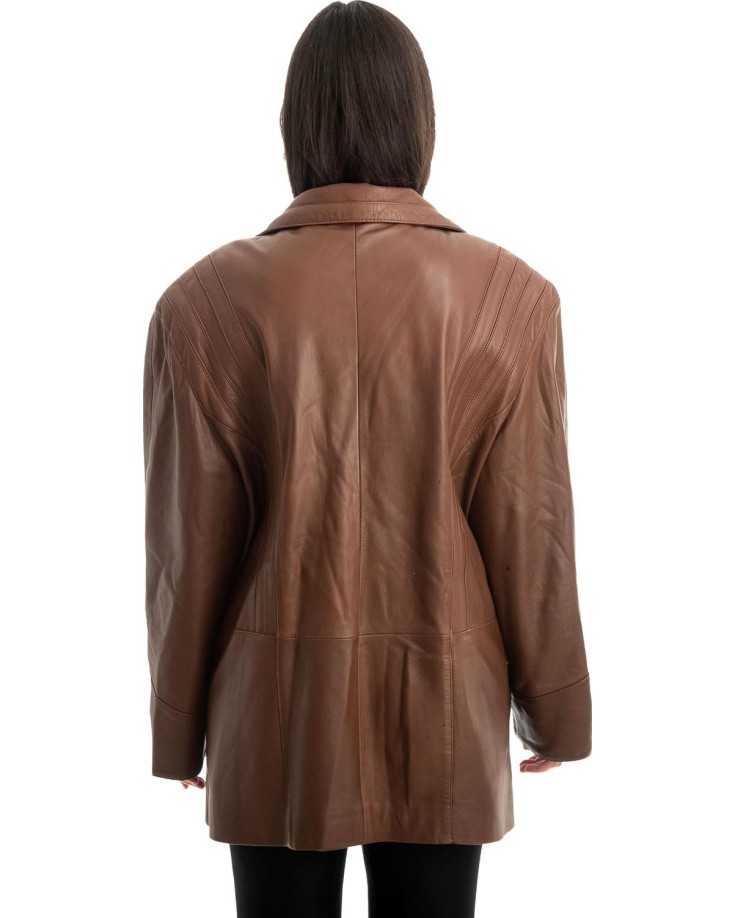 Γνήσιο Γυναικέιο Δερμάτινο Μπουφάν - Z829