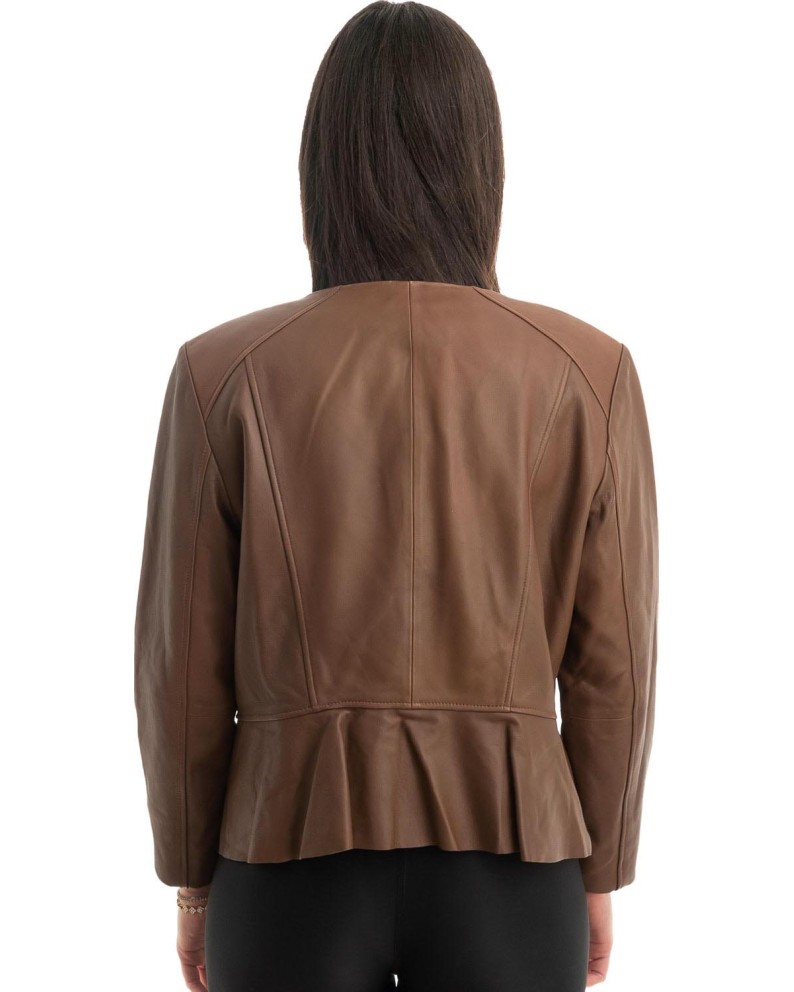 Γνήσιο Γυναικέιο Δερμάτινο Μπουφάν - Z831