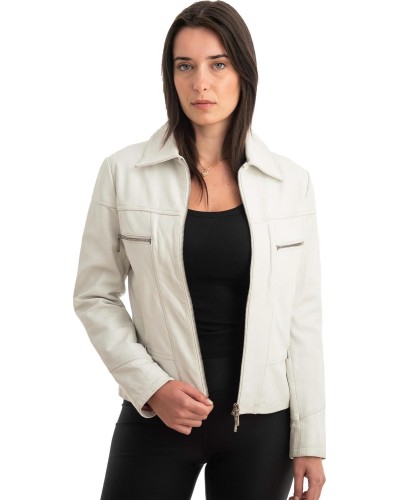 Γνήσιο Γυναικέιο Δερμάτινο Μπουφάν - Z832