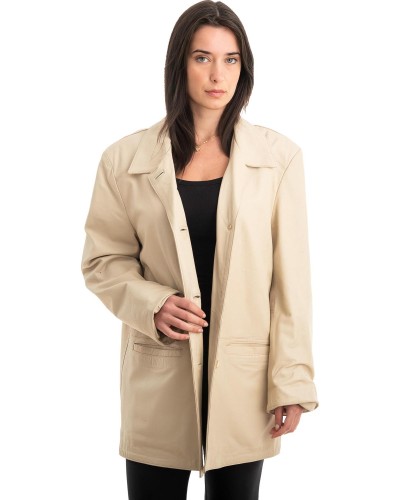 Γνήσιο Γυναικέιο Δερμάτινο Σακάκι - Z833