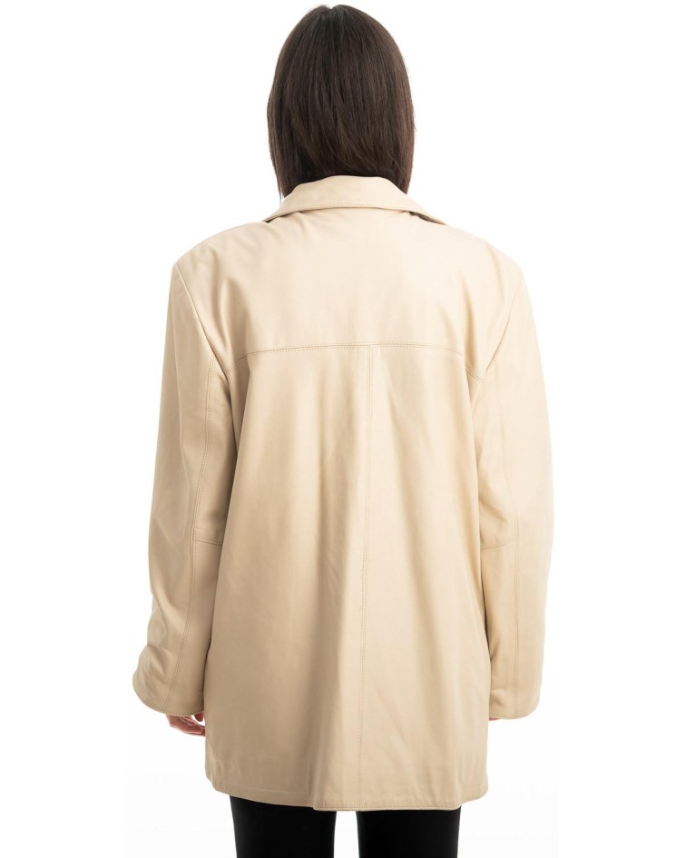 Γνήσιο Γυναικέιο Δερμάτινο Σακάκι - Z833