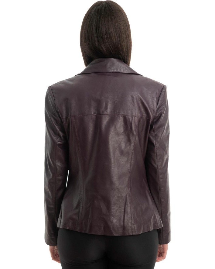 Γνήσιο Γυναικέιο Δερμάτινο Μπουφάν - Z834