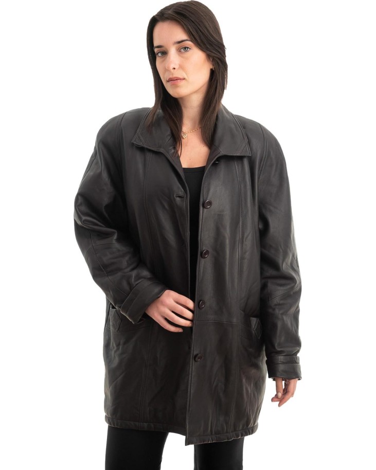 Γνήσιο Γυναικέιο Δερμάτινο Μπουφάν - Z835