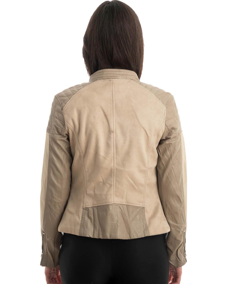 Γνήσιο Γυναικέιο Δερμάτινο Μπουφάν - Z839