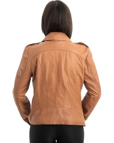 Γνήσιο Γυναικέιο Δερμάτινο Μπουφάν - Z841