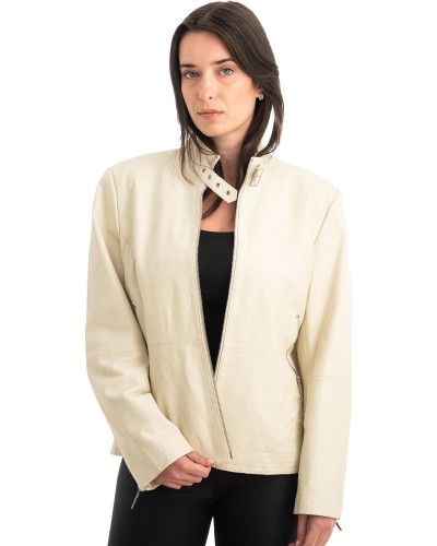 Γνήσιο Γυναικέιο Δερμάτινο Μπουφάν - Z845