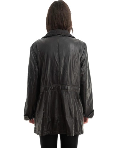 Γνήσιο Γυναικέιο Δερμάτινο Μπουφάν - Z846