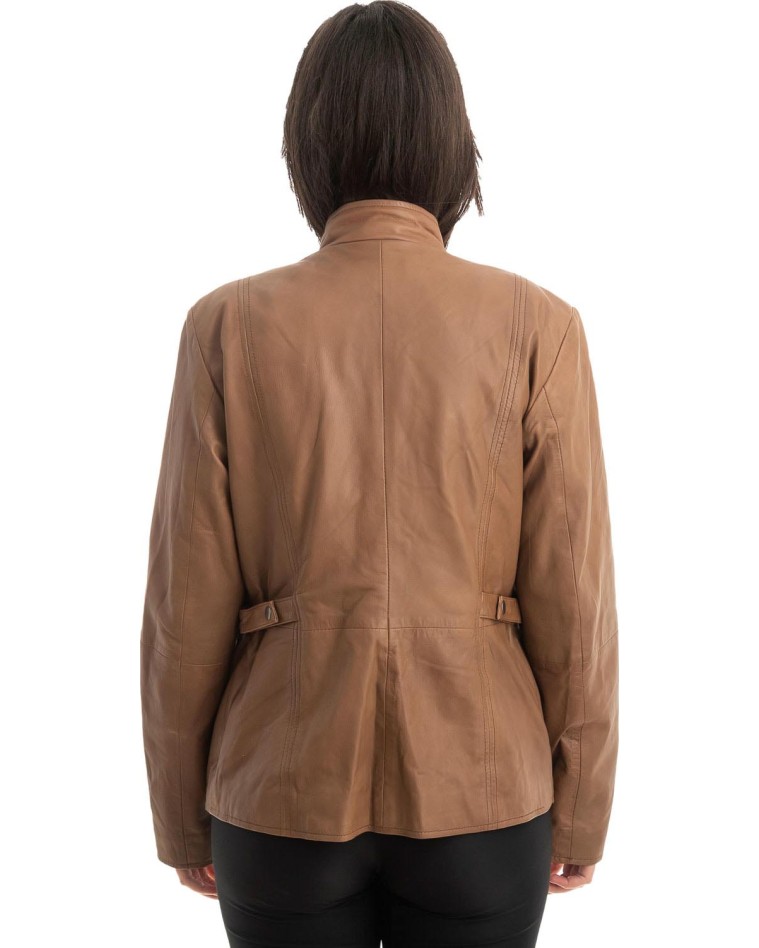 Γνήσιο Γυναικέιο Δερμάτινο Μπουφάν - Z847