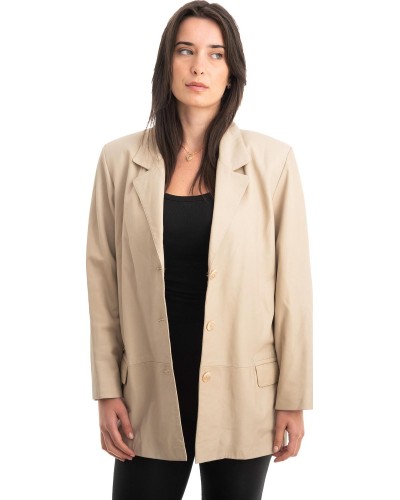 Γνήσιο Γυναικέιο Δερμάτινο Σακάκι - Z849