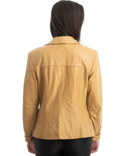 Γνήσιο Γυναικέιο Δερμάτινο Μπουφάν - Z854