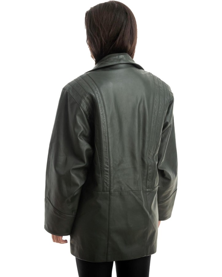 Γνήσιο Γυναικέιο Δερμάτινο Σακάκι - Z858