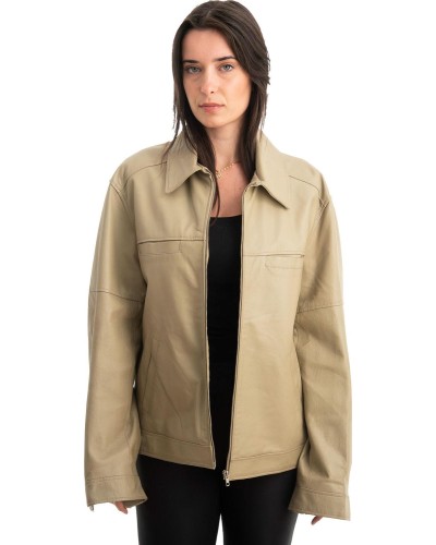 Γνήσιο Γυναικέιο Δερμάτινο Μπουφάν - Z859