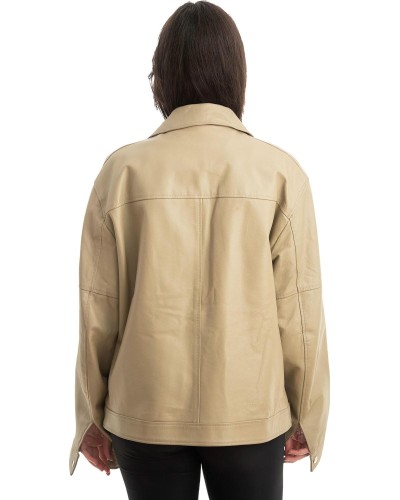 Γνήσιο Γυναικέιο Δερμάτινο Μπουφάν - Z859