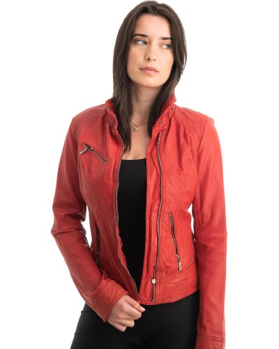 Γνήσιο Γυναικέιο Δερμάτινο Μπουφάν - Z861