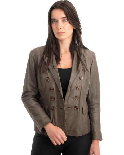 Γνήσιο Γυναικέιο Δερμάτινο Σακάκι - Z862