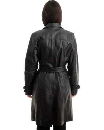 Γνήσιο Γυναικέιο Δερμάτινο Παλτό - Z863