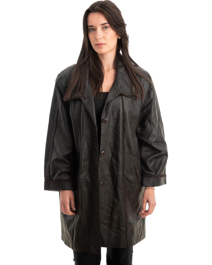 Γνήσιο Γυναικέιο Δερμάτινο Μπουφάν - Z864