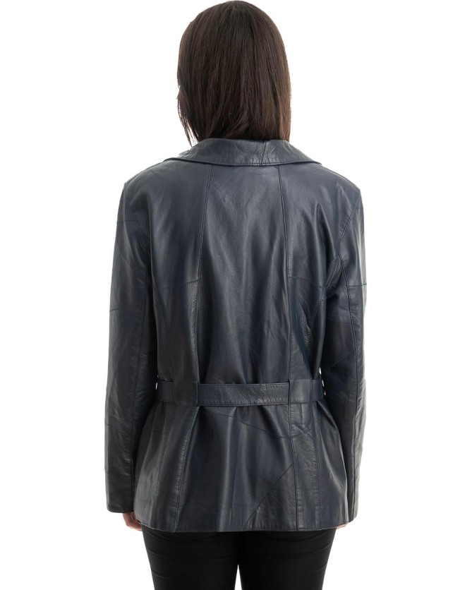 Γνήσιο Γυναικέιο Δερμάτινο Μπουφάν - Z866