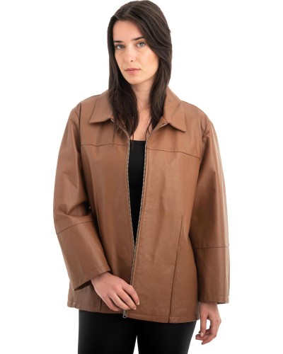 Γνήσιο Γυναικέιο Δερμάτινο Μπουφάν - Z869