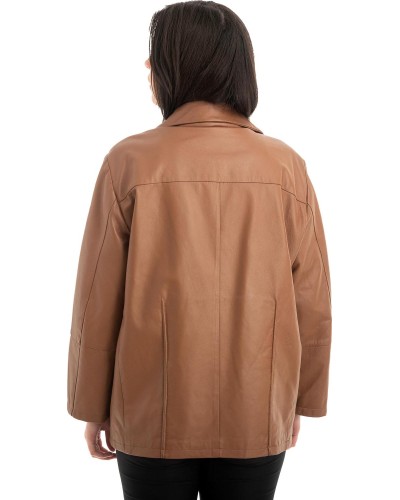 Γνήσιο Γυναικέιο Δερμάτινο Μπουφάν - Z869