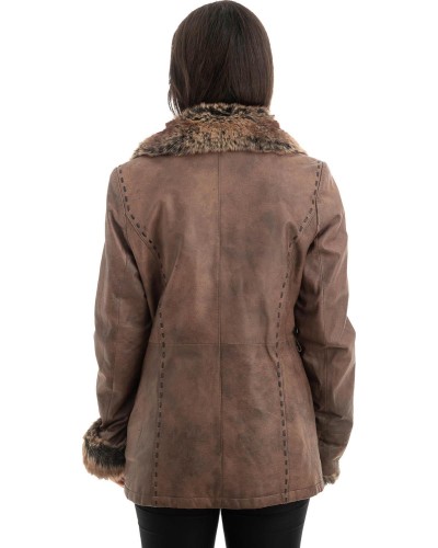 Γνήσιο Γυναικέιο Δερμάτινο Μπουφάν - Z875