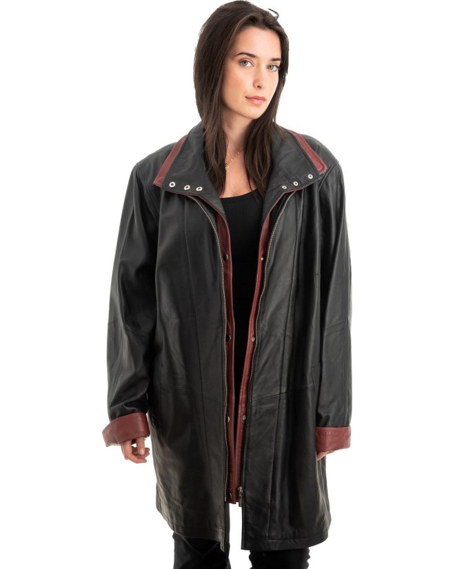 Γνήσιο Γυναικέιο Δερμάτινο Μπουφάν - Z876